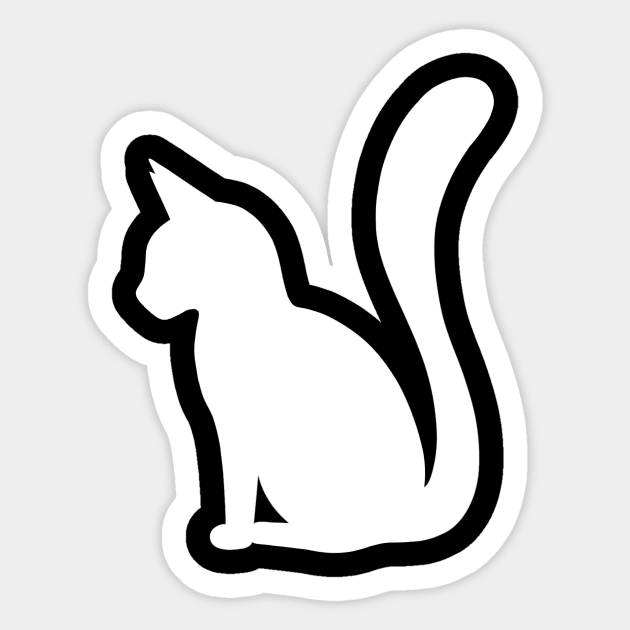 Cat Silhouette Sticker by Cat Club